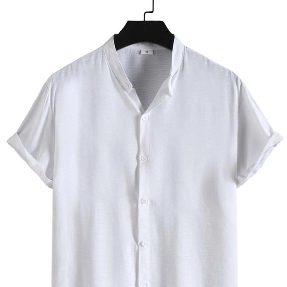 MODA ME COUTURE Other - White Men's Collared Shirt Casual